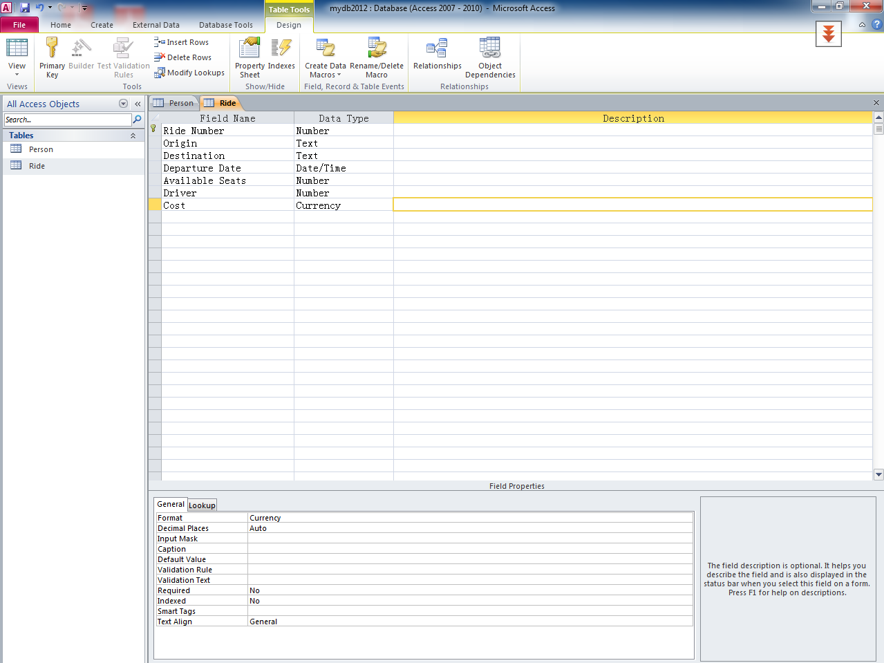 Using Microsoft Access 2010